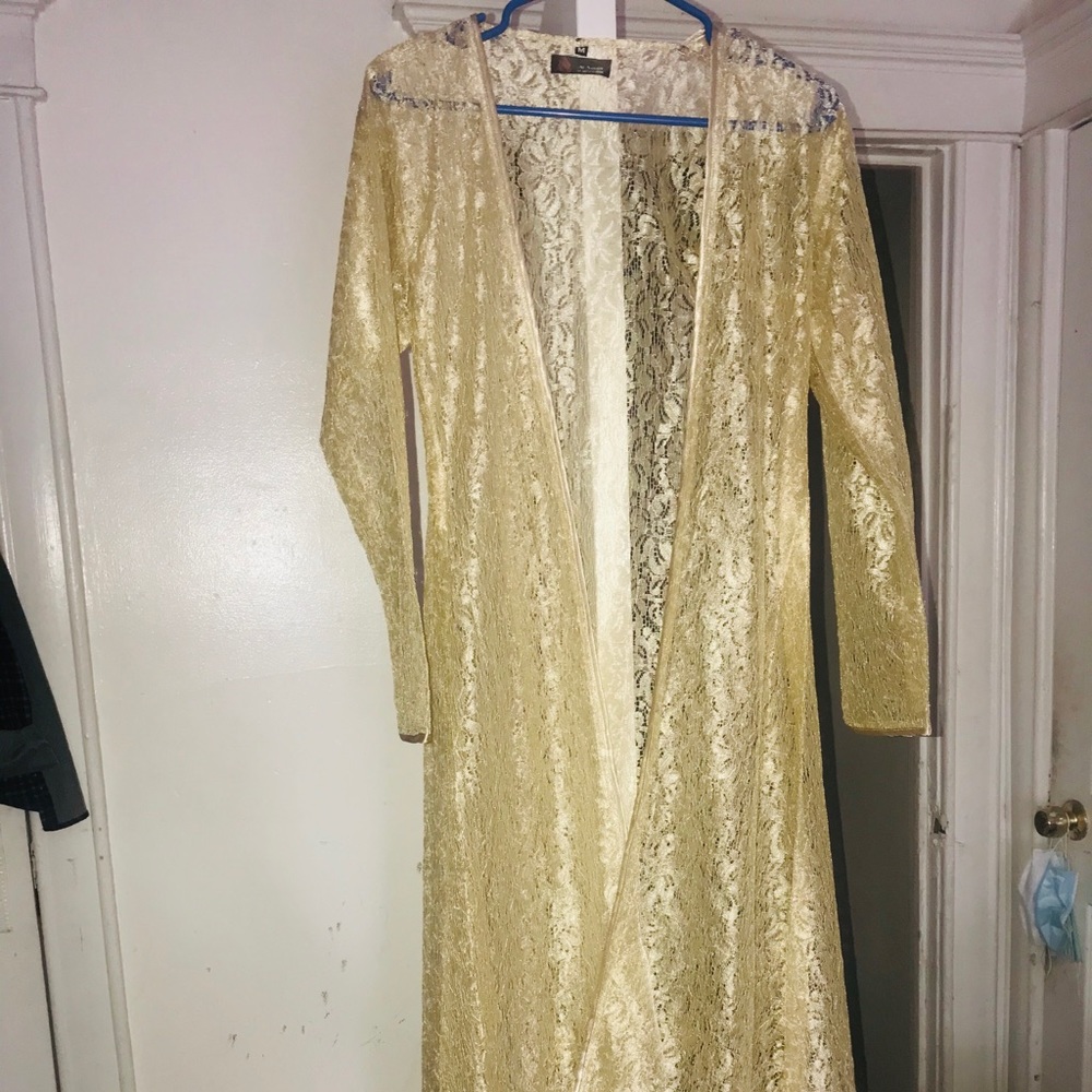 Gold net Cardigan